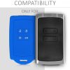 Kryt na klíče od auta pro Renault / Dacia - 4 tlačítka - Keyless Go, silikonový, modrý, 48035.04