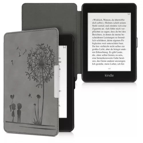 Pouzdro pro Kindle Paperwhite 10, ekologická kůže, šedá, 48975.03