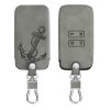 Pouzdro na klíče od auta pro Renault / Dacia - 4 tlačítka - Keyless Go, nubuková kůže, šedá, 48565.07