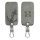 Pouzdro na klíče od auta pro Renault / Dacia - 4 tlačítka - Keyless Go, nubuková kůže, šedá, 48565.07