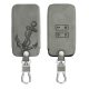 Pouzdro na klíče od auta pro Renault / Dacia - 4 tlačítka - Keyless Go, nubuková kůže, šedá, 48565.07