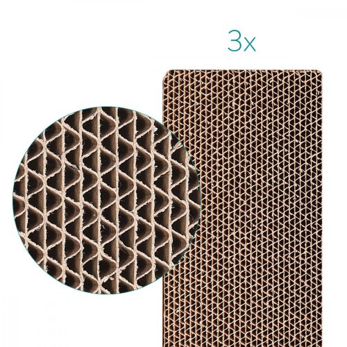 Sada 3 škrabek pro kočky 3 41x13x3cm, Hnědá, 49837.03