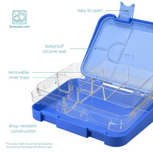 Bento Box obědový box s variabilními přihrádkami, 21 x 15 x 4,5 cm, 49877.01.17