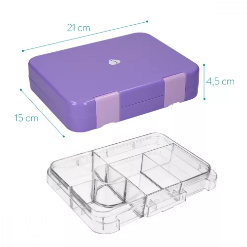 Bento Box obědový box s variabilními přihrádkami, 21 x 15 x 4,5 cm, 49877.01.38