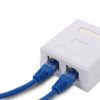 Sada 5 ks dvojitých síťových zásuvek RJ45 pro ethernetový kabel CAT6A, Kwmobile, bílá, kov, 50059.02.01