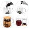 Cana de ceai Navaris cu infuzor si capac bambus, 500 ml, rezistenta la temperaturi, 50093.01
