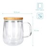 Cana de ceai Navaris cu infuzor si capac bambus, 500 ml, rezistenta la temperaturi, 50093.01