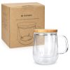 Cana de ceai Navaris cu infuzor si capac bambus, 500 ml, rezistenta la temperaturi, 50093.01