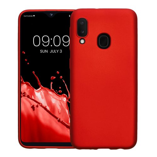 Pouzdro pro Samsung Galaxy A20e, silikonové, červené, 48739.36