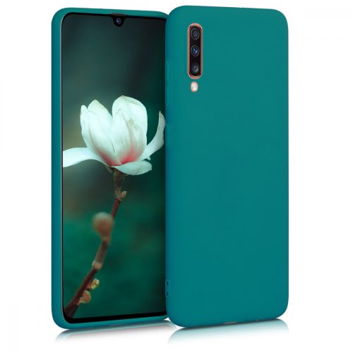 Pouzdro pro Samsung Galaxy A70, silikonové, zelené, 48427.57