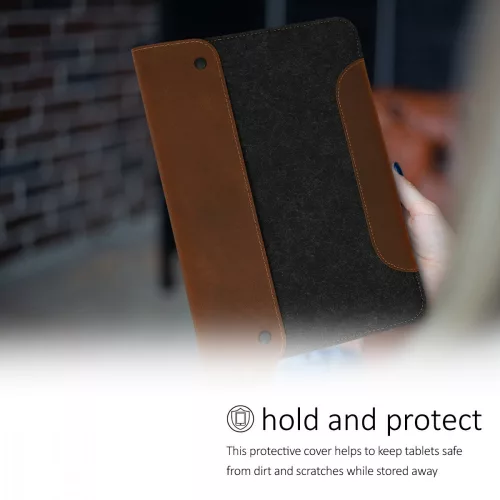 Pouzdro pro Apple iPad Mini 5, textilní, šedé, 50430.01