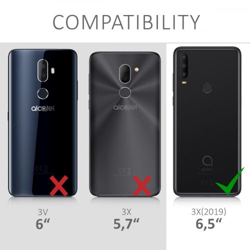 Pouzdro pro Alcatel 3X, silikonové, černé, 50493.47