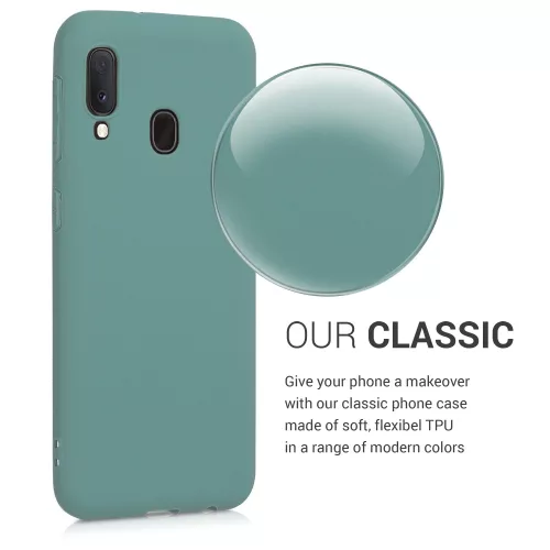 Pouzdro pro Samsung Galaxy A20e, silikonové, zelené, 48738.171