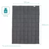 Patura grea Navaris, 135x200 cm, 8.8 kg, cu perle de sticla, gri, sticla/poliester/bumbac