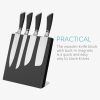 Suport cutite magnetic Navaris din lemn de cauciuc, 27,7x27,5x12 cm, 47366.03