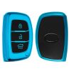 Kryt na klíče od auta pro Hyundai / Kia - 3 tlačítka - Keyless Go, silikonový, modrý, 51052.98