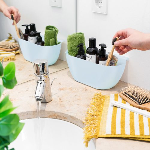 Sada 2x Sběrný koš na kuchyňský odpad, 4 litry, 29 x 12 x 11 cm, 46978.02