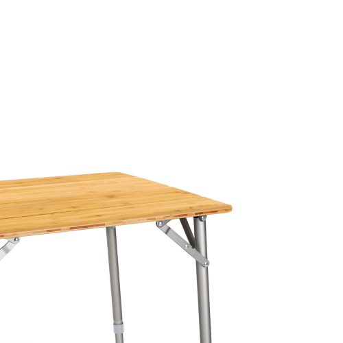 Skládací bambusový kempingový stůl Navaris, 65 x 50 cm, Nastavitelný, Bambus, 51166.2