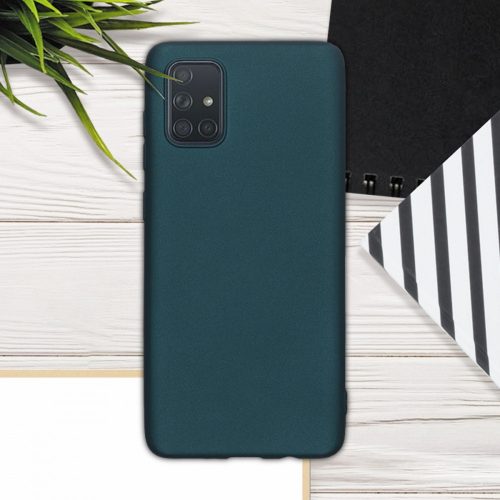 Pouzdro pro Samsung Galaxy A71, silikonové, zelené, 51213.14
