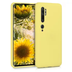   Pouzdro pro Xiaomi Mi Note 10 / Mi Note 10 Pro, silikonové, žluté, 50948.49