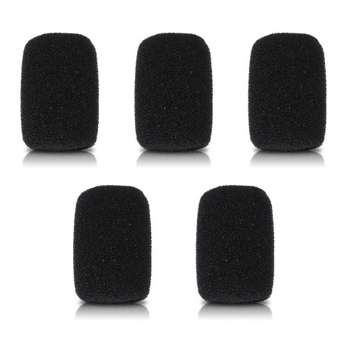 Sada 5 ks krytů na mikrofon 1,8 x 2 x 0,8 cm, Kwmobile, Černá, Paměťová pěna, 51271.02