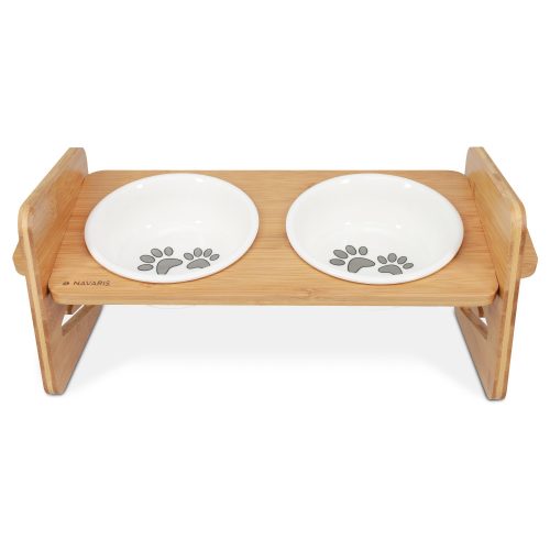 Sada 2 misek + stojan, Psi/Kočky, Hnědá, 380 ml, 51308.02