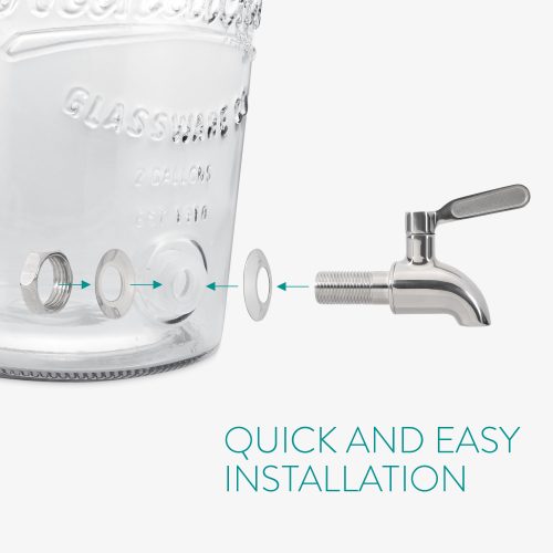 Nápojový automat s kohoutkem a uzávěrem s klipem Navaris, 8L, 51379.01