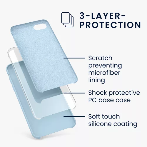 Pouzdro pro Apple iPhone 8 / iPhone 7 / iPhone SE 2, silikonové, modré, 40225.177