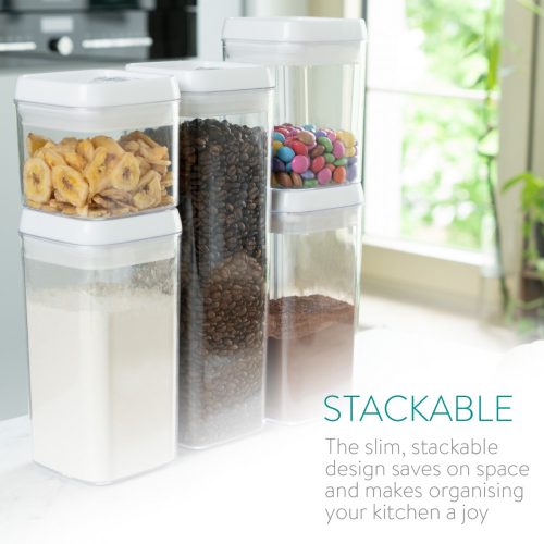 Sada 5 skladovacích sklenic, 1700 ml, 1100 ml, 750 ml, 400 ml, 51459.01.05