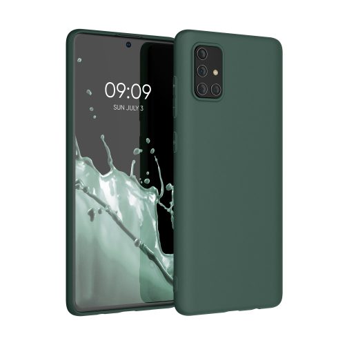 Pouzdro pro Samsung Galaxy A71, silikonové, zelené, 51208.171
