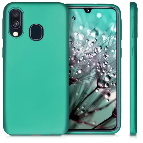 Pouzdro pro Samsung Galaxy A40, silikonové, zelené, 48546.128