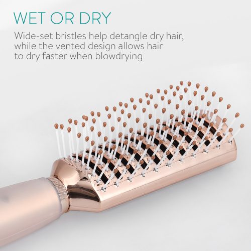 Navaris perlový kartáč na vlasy, růžový, 23 x 4,5 cm, 51640,31