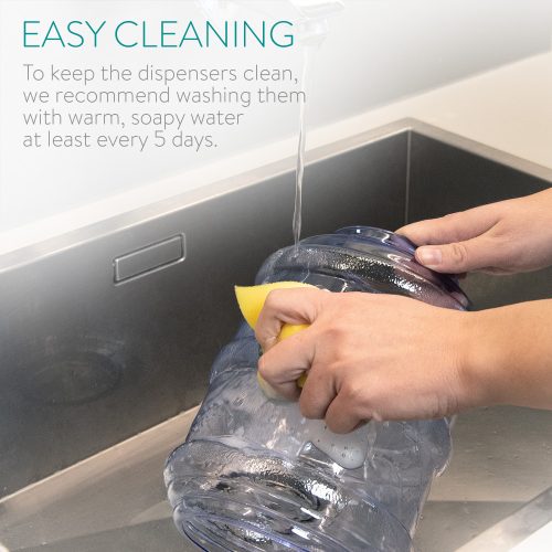 Sada 1x automatický dávkovač krmiva a 1x automatický dávkovač vody pro psy / kočky, modrá, 3,8l, 48332.17