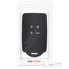 Kryt na klíče od auta pro Renault / Dacia - 4 tlačítka - Keyless Go, silikonový, černý, 49769.09