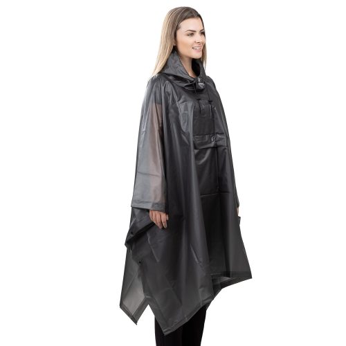 Nepromokavá pláštěnka Navaris, Unisex, Černá, 52203.01.01