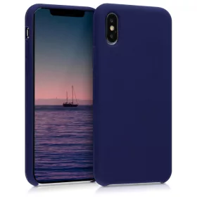   Pouzdro pro Apple iPhone X / iPhone XS, silikonové, modré, 46313.182