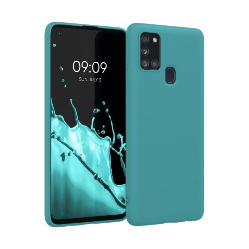 Pouzdro pro Samsung Galaxy A21s, silikonové, zelené, 52494.57