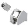 Sada 4 jacků CAT6A 10 Gbit se 4 pouzdry pro ethernetové kabely RJ45, Kwmobile, šedá, kov, 47696.04