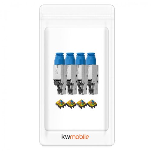 Sada 4 zástrček CAT8 RJ-45 pro stíněné ethernetové kabely CAT8, Kwmobile, Multicolor, Metal, 52519.04