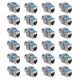Sada 24 zástrček 40 Gbit CAT8 pro ethernetové kabely RJ45, Kwmobile, stříbrná, kov, 52517.24
