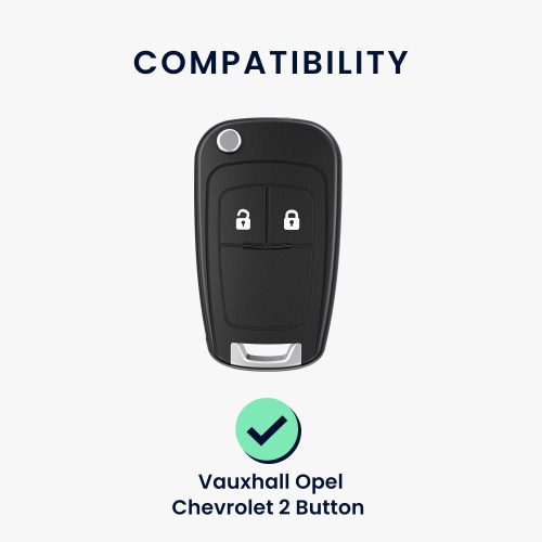Krytka na klíče od auta pro Opel / Chevrolet - 2 tlačítka, silikonová, stříbrná, 52649.02