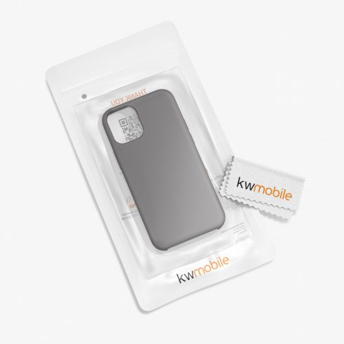 Pouzdro pro Apple iPhone 12 Mini, silikonové, šedé, 52640.155