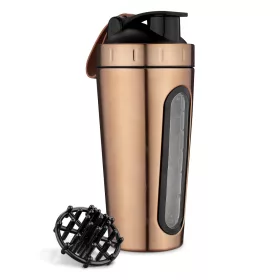   Nerezový proteinový šejkr Navaris, 750 ml, zlatý, 52703.2.27