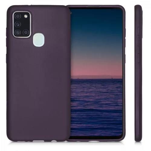 Pouzdro pro Samsung Galaxy A21s, silikonové, fialové, 52495.115