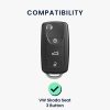 Krytka na klíče od auta pro VW / Škoda / Seat - 3 tlačítka, silikonová, černá, 48036.95