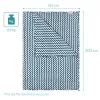 Patura grea Navaris, 135x200 cm, 8.8 kg, model zig-zag, pentru somn profund, gri, poliester/bumbac