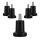 Sada 5 noh pro tyč kancelářské židle 10 mm, Kwmobile, Černá, Nylon, 53197.01