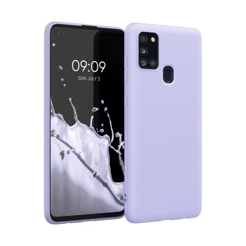 Pouzdro Kwmobile pro Samsung Galaxy A21s, světle fialové, silikonové, 52494.139