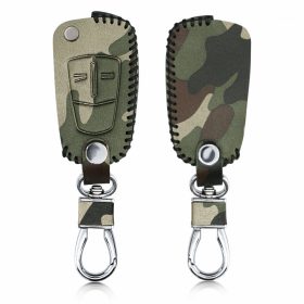   Krytka na klíče od auta pro Opel / Vauxhall – 2 tlačítka, ekologická kůže, vícebarevná, 43951.08