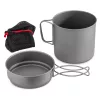 Navaris titanový kempingový hrnec a pánev, 1100 ml a 450 ml, 53304.01